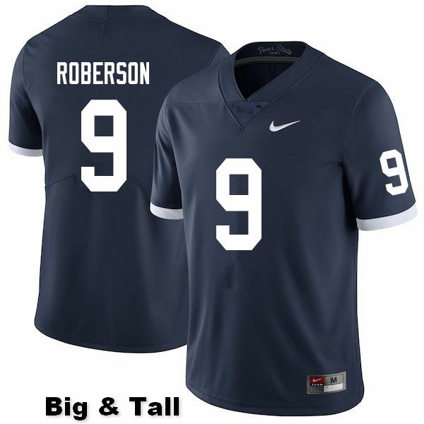 NCAA Nike Men's Penn State Nittany Lions Ta'Quan Roberson #9 College Football Authentic Throwback Big & Tall Navy Stitched Jersey EXG0198QO